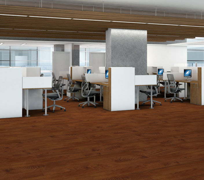 Philadelphia Commercial - Bosk Pro 6 - Luxury Vinyl Plank - Rosewood floor installation