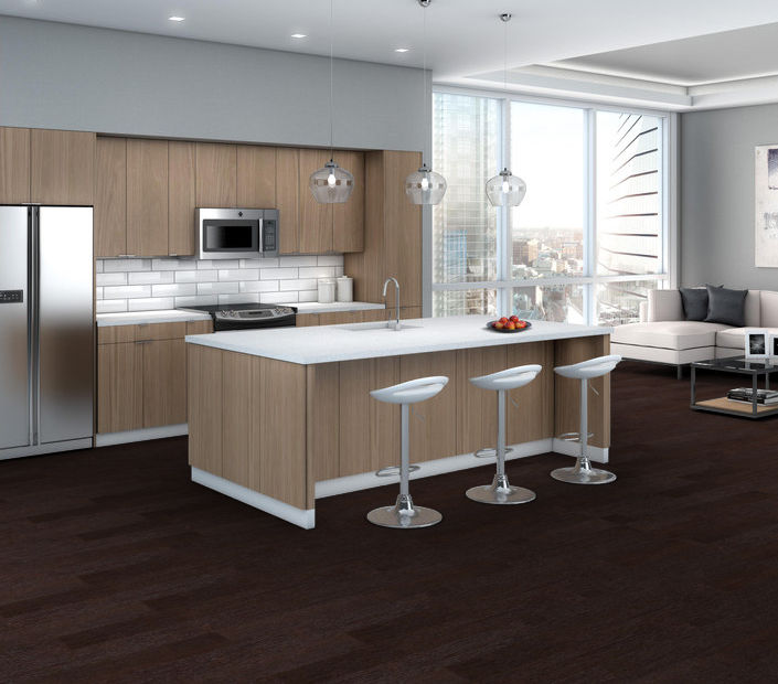 Philadelphia Commercial - Bosk Pro 6 - Luxury Vinyl Plank - Afromosia floor installation