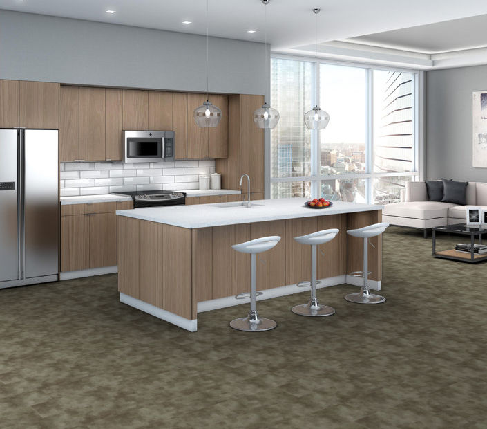 Philadelphia Commercial - Burnished - Luxury Vinyl Plank - Drift floor installation