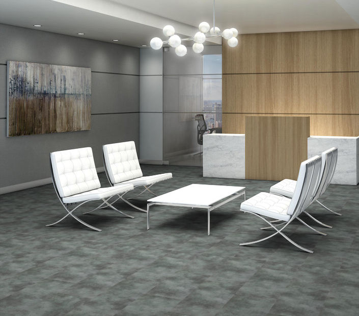 Philadelphia Commercial - Burnished - Luxury Vinyl Plank - Titanium floor installation