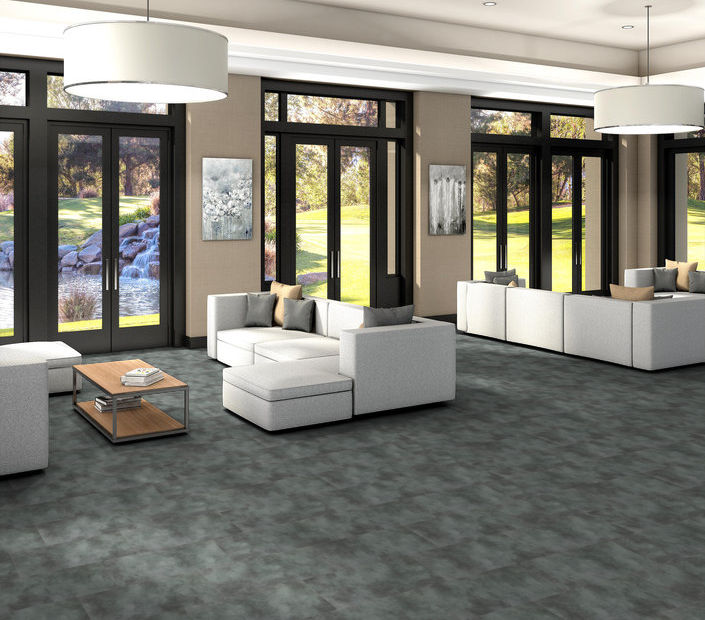 Philadelphia Commercial - Burnished - Luxury Vinyl Plank - Titanium floor installation