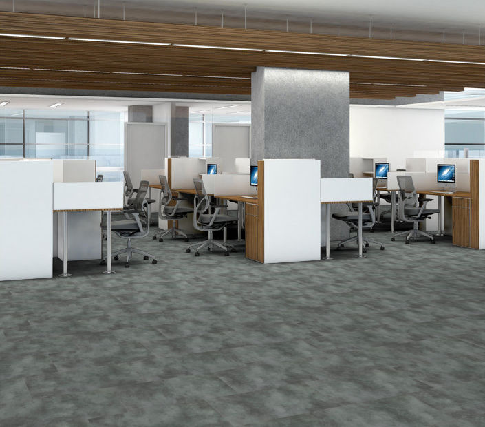 Philadelphia Commercial - Burnished - Luxury Vinyl Plank - Titanium floor installation
