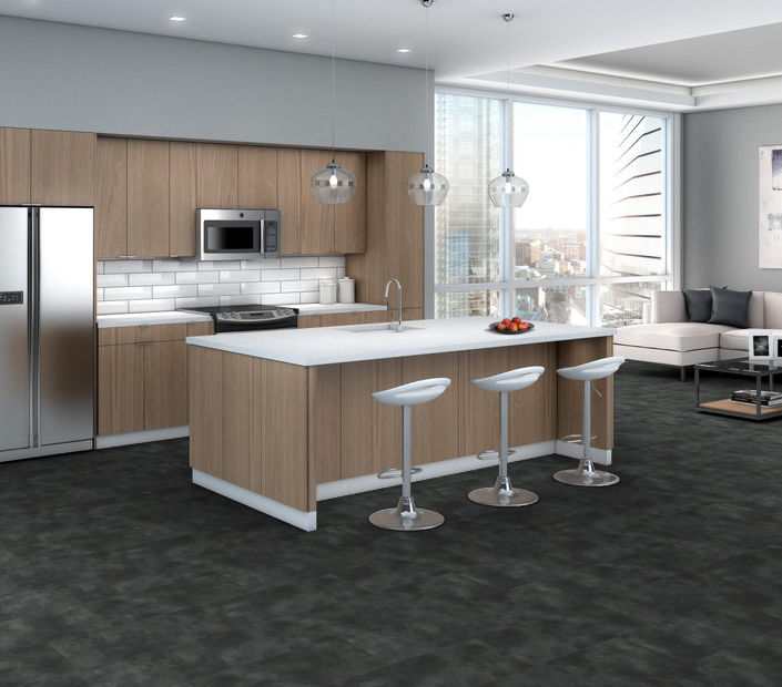 Philadelphia Commercial - Burnished - Luxury Vinyl Plank - Granite floor installation