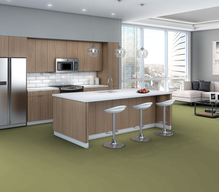 Philadelphia Commercial - Solid Structure - Vinyl Sheet - Citrus floor installation