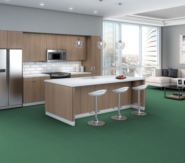 Philadelphia Commercial - Solid Structure - Vinyl Sheet - Jade floor installation