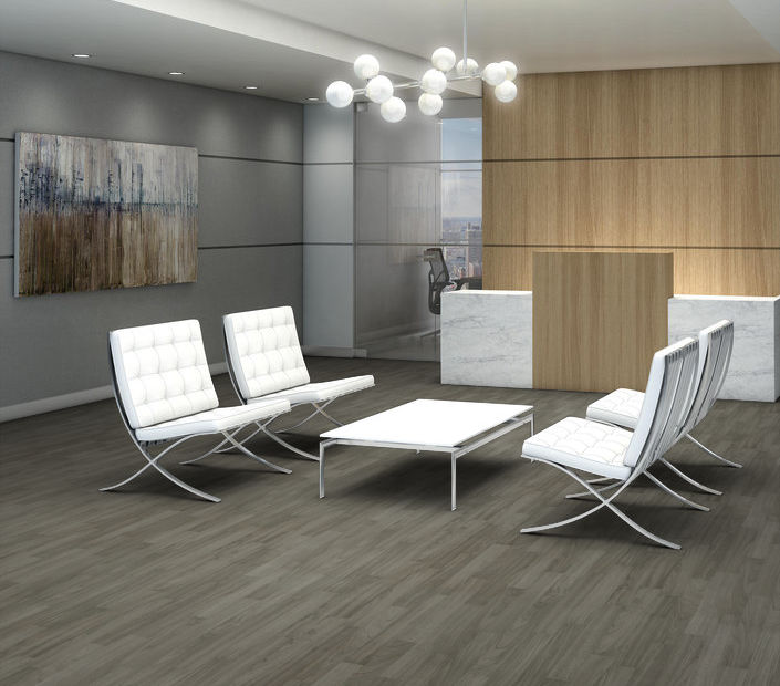 Philadelphia Commercial - Organic Structure - Vinyl Sheet - Glacier floor installation