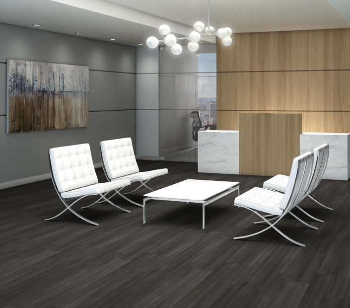 Philadelphia Commercial - In The Grain II 12 - Luxury Vinyl Plank - Ember floor installation