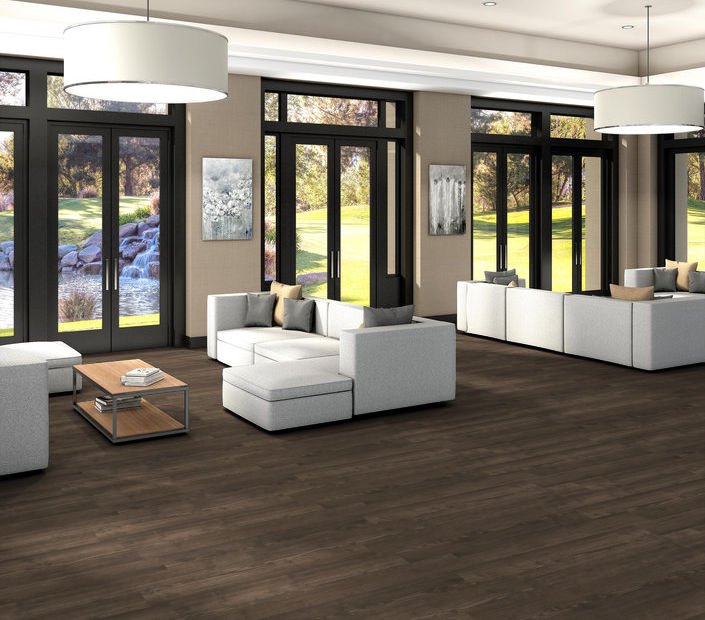 Philadelphia Commercial - In The Grain II 20 - Luxury Vinyl Plank - Burlwood floor installation