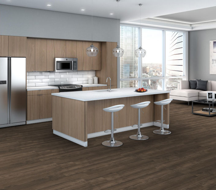 Philadelphia Commercial - In The Grain II 20 - Luxury Vinyl Plank - Burlwood floor installation