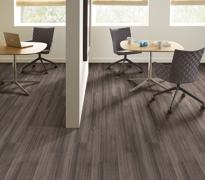 Philadelphia Commercial - In The Grain II 30 - Luxury Vinyl Plank - Cotton Seed floor installation