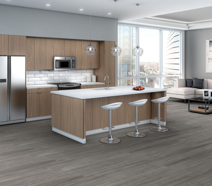 Philadelphia Commercial - In The Grain II 30 - Luxury Vinyl Plank - English Grey floor installation