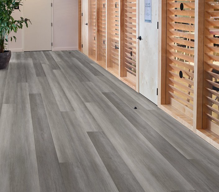 Philadelphia Commercial - Philosopher's Tree - Luxury Vinyl Plank - Graphite Steel floor installation