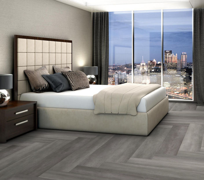 Philadelphia Commercial - Philosopher's Tree - Luxury Vinyl Plank - Graphite Steel floor installation