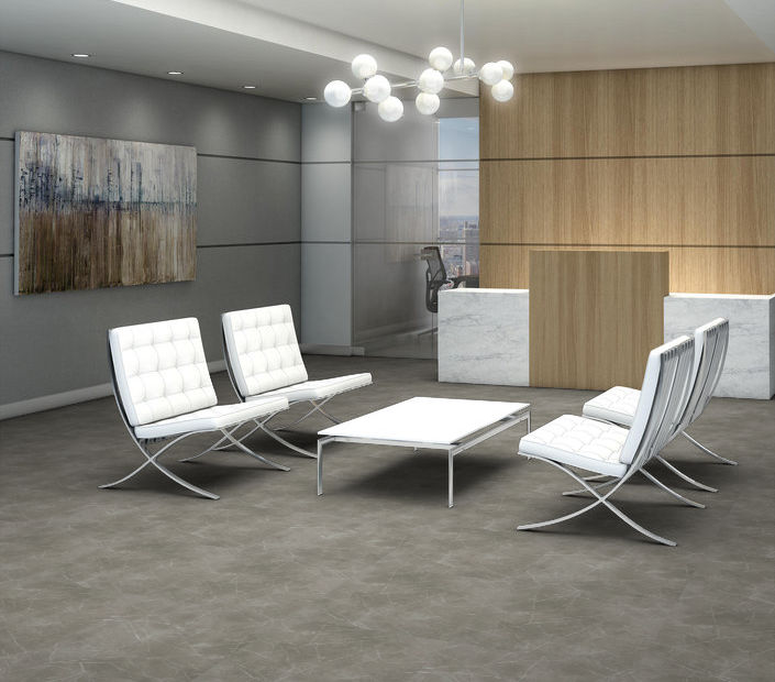 Philadelphia Commercial - Vecchio - Luxury Vinyl Tile - Dolomite floor installation