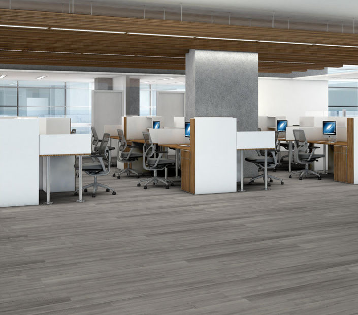 Philadelphia Commercial - In The Grain II 5 - Luxury Vinyl Plank - English Grey floor installation