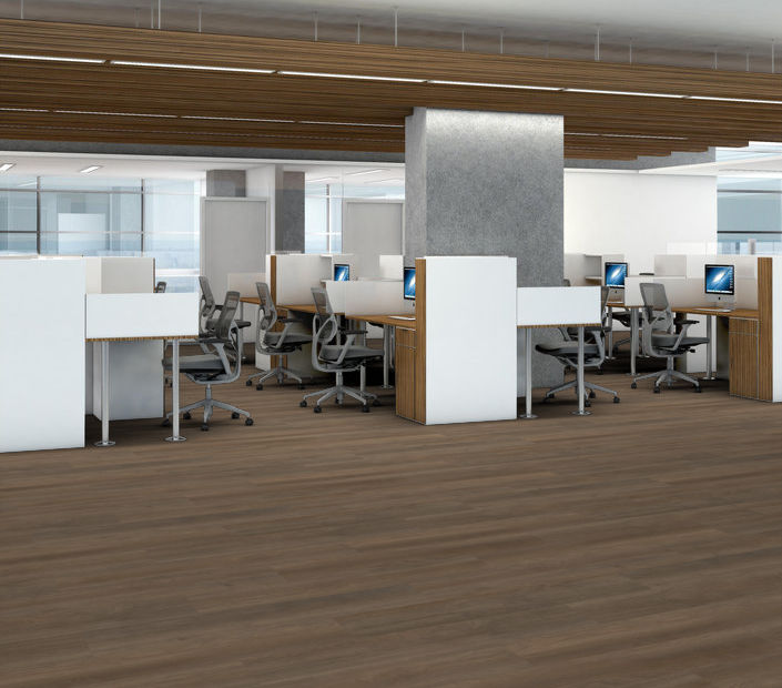 Philadelphia Commercial - Indwell 8 - Luxury Vinyl Plank - Native Pecan floor installation