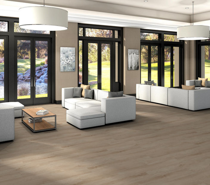Philadelphia Commercial - Indwell 8 - Luxury Vinyl Plank - Sand Dune floor installation