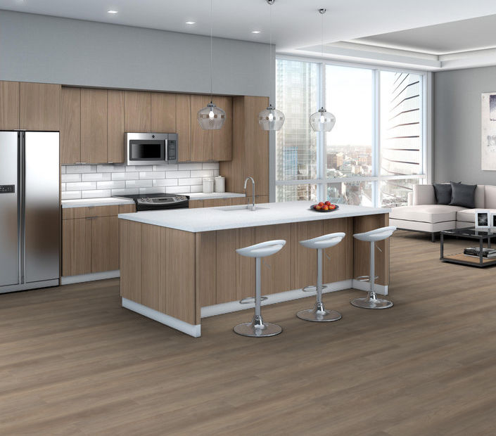 Philadelphia Commercial - Indwell 8 - Luxury Vinyl Plank - Willow Oak floor installation