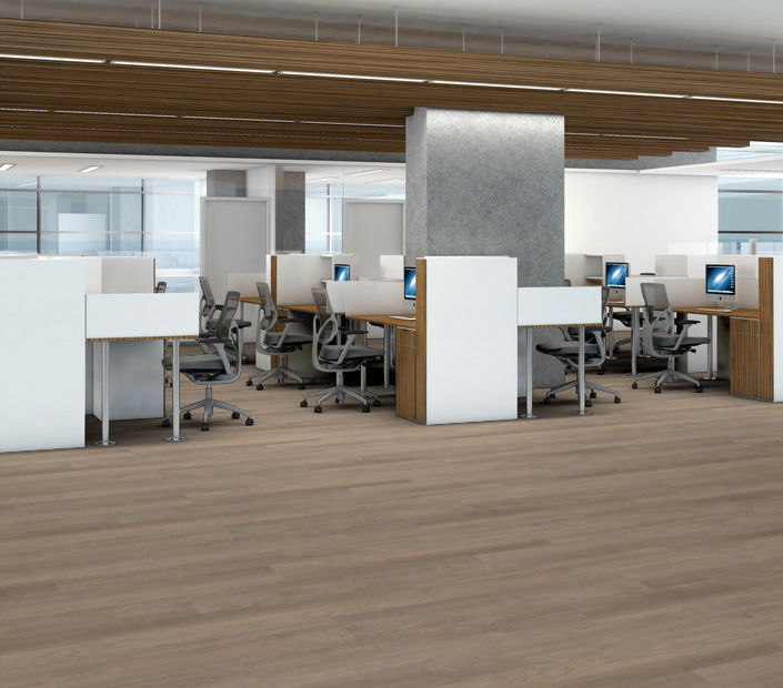 Philadelphia Commercial - Indwell 8 - Luxury Vinyl Plank - Willow Oak floor installation