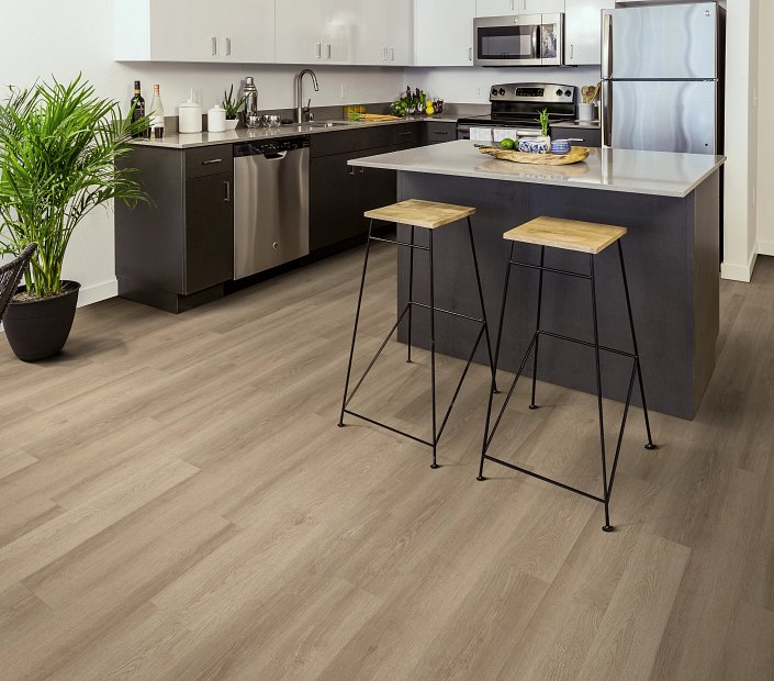 Philadelphia Commercial - Indwell 8 - Luxury Vinyl Plank - Walnut Hill floor installation