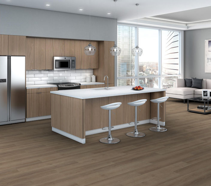 Philadelphia Commercial - Indwell 8 - Luxury Vinyl Plank - Walnut Hill floor installation