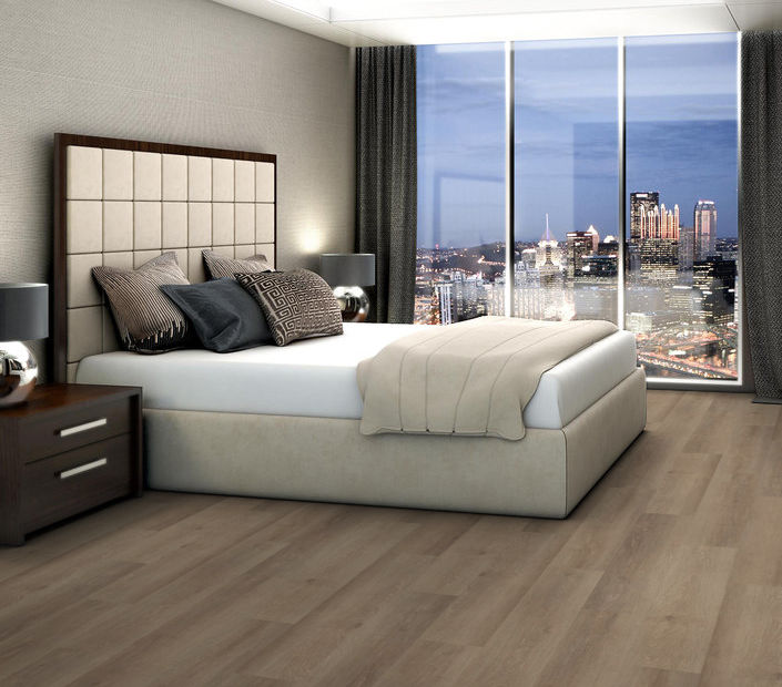 Philadelphia Commercial - Indwell 8 - Luxury Vinyl Plank - Walnut Hill floor installation
