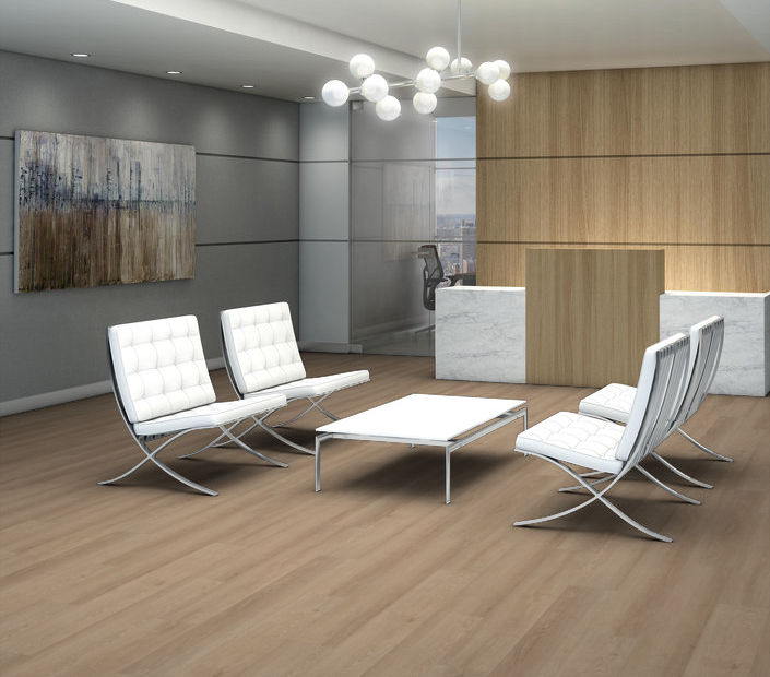 Philadelphia Commercial - Indwell 8 - Luxury Vinyl Plank - Mesa Oak floor installation