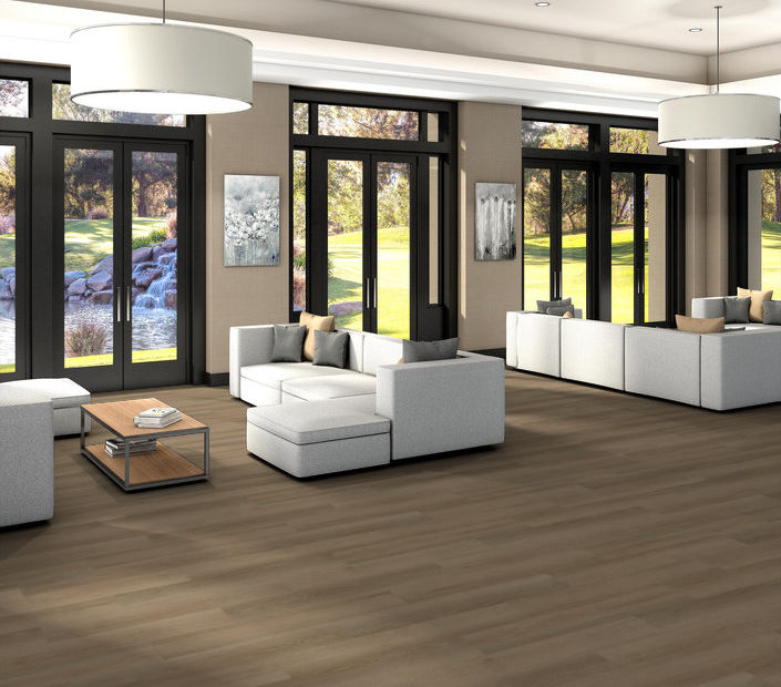 Philadelphia Commercial - Indwell 20 - Luxury Vinyl Plank - Ohlone Oak floor installation