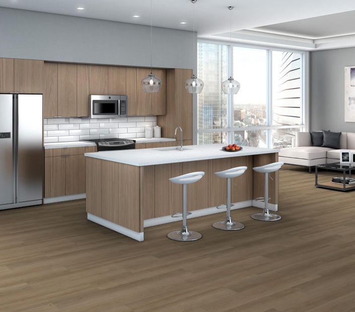 Philadelphia Commercial - Indwell 20 - Luxury Vinyl Plank - Ohlone Oak floor installation