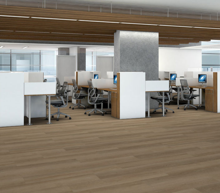 Philadelphia Commercial - Indwell 20 - Luxury Vinyl Plank - Ohlone Oak floor installation