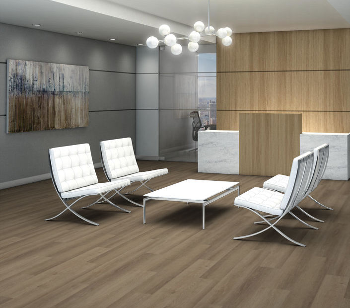 Philadelphia Commercial - Indwell 12 - Luxury Vinyl Plank - Walnut Hill floor installation