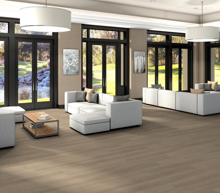 Philadelphia Commercial - Indwell 20 - Luxury Vinyl Plank - Mesa Oak floor installation