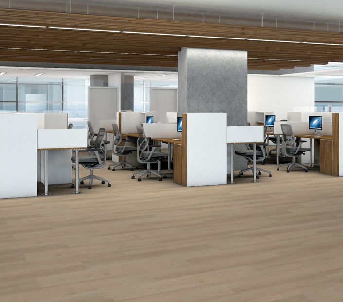 Philadelphia Commercial - Indwell 20 - Luxury Vinyl Plank - Mesa Oak floor installation