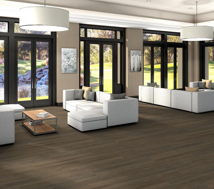 Philadelphia Commercial - Indwell 20 - Luxury Vinyl Plank - Native Pecan floor installation