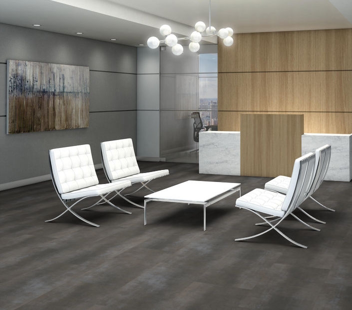 Philadelphia Commercial - Metalsmith - Luxury Vinyl Plank - Stainless floor installation