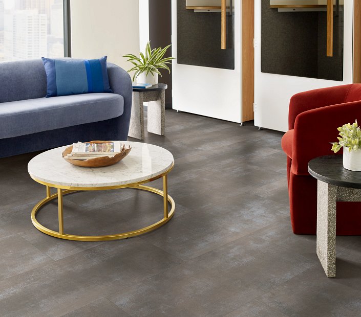 Philadelphia Commercial - Metalsmith - Luxury Vinyl Plank - Tinted floor installation