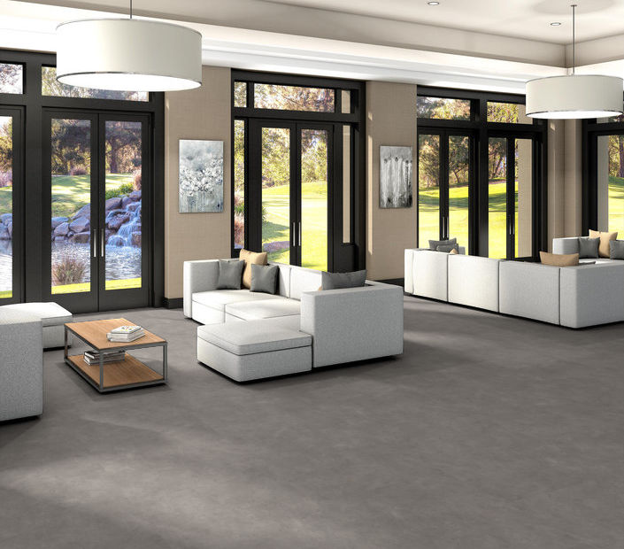 Philadelphia Commercial - Tecton - Luxury Vinyl Tile - Dolomite floor installation