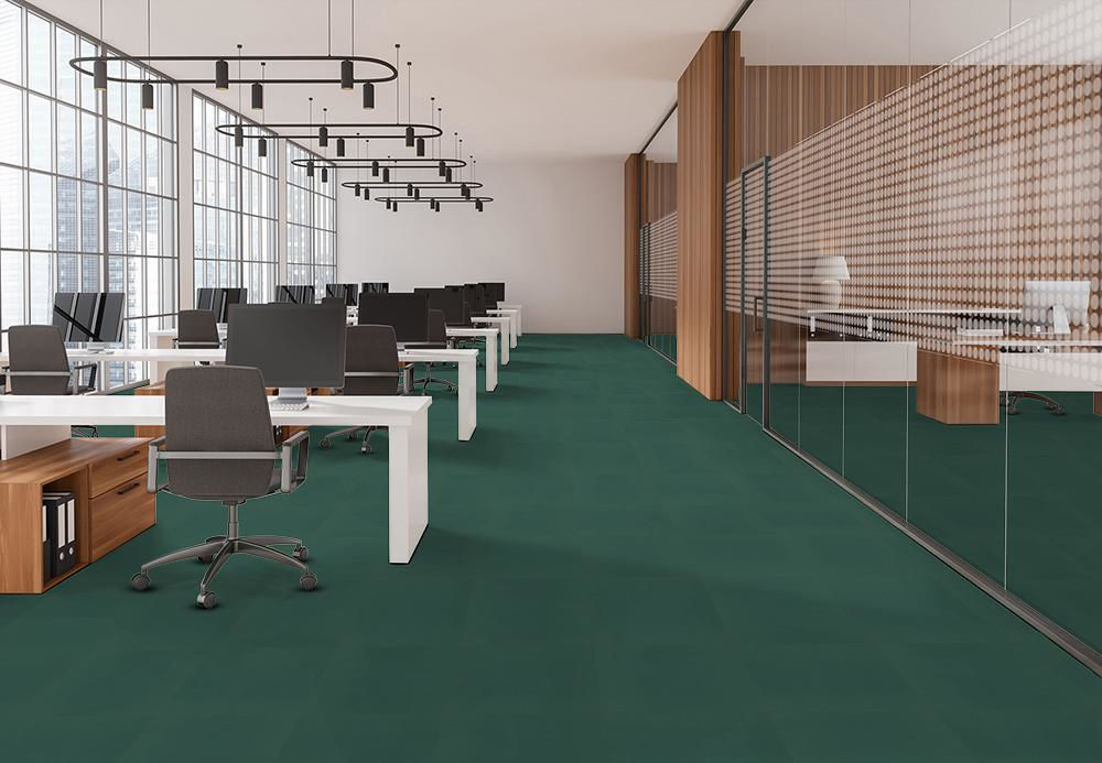 EF Contract - Colorburst - 24 in. x 24 in. - Commercial Carpet Tile - Tropic floor installation