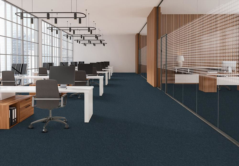 EF Contract - Streaming - 24 in. x 24 in. - Commercial Carpet Tile - Bandwidth floor installation