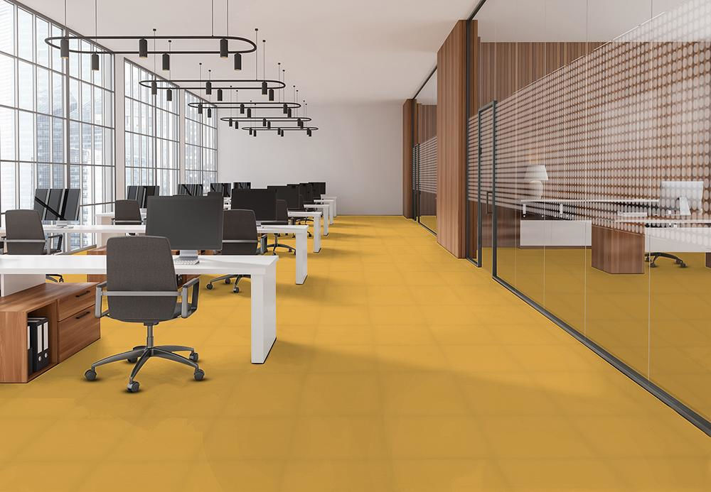 EF Contract - Colorburst - 24 in. x 24 in. - Commercial Carpet Tile - Medallion floor installation