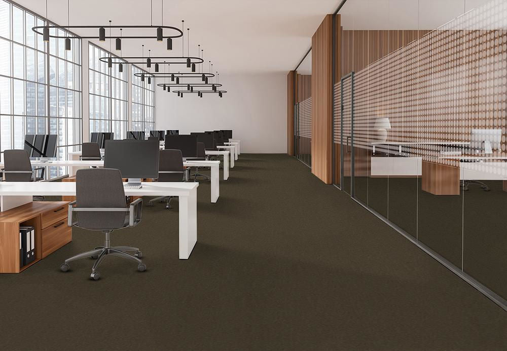 EF Contract - Uplink 26 - Commercial Carpet Tile - Pecan floor installation