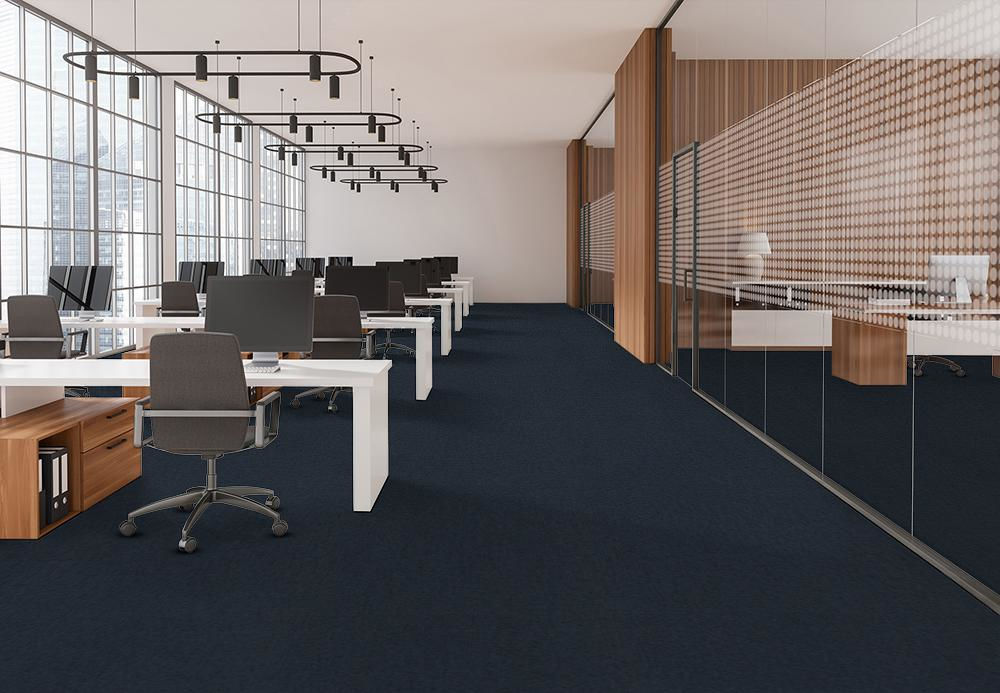 EF Contract - Uplink 26 - Commercial Carpet Tile - Royal floor installation