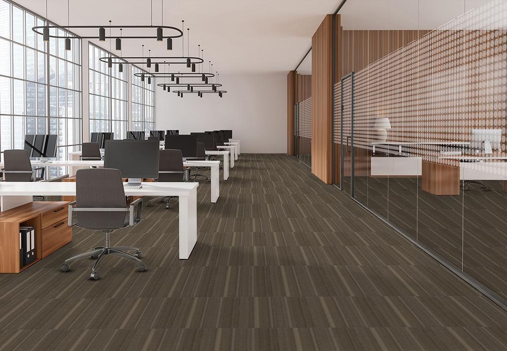 EF Contract - Linea - 24 in. x 24 in. - Commercial Carpet Tile - Groove floor installation