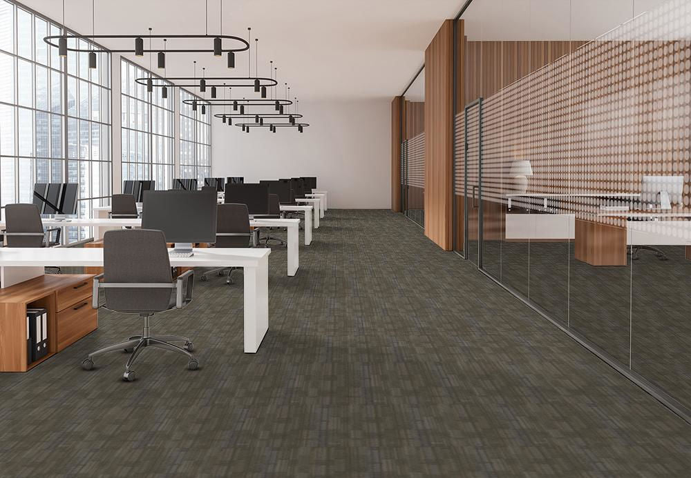 EF Contract - Art Deco - 24 in. x 24 in. - Commercial Carpet Tile - Symmetry floor installation