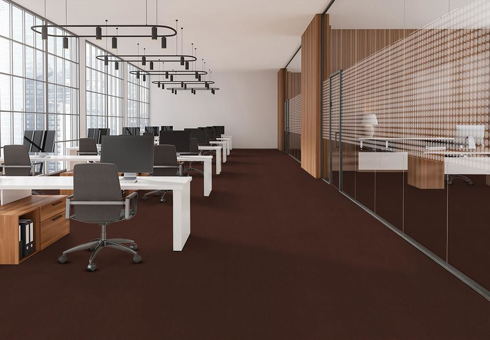 EF Contract - Uplink 20 - Commercial Carpet Tile - Red floor installation