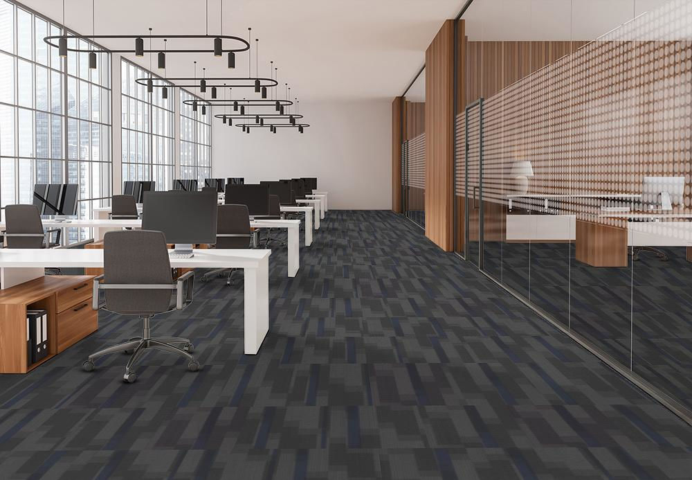 EF Contract - Magnify - 24 in. x 24 in. - Commercial Carpet Tile - Matte Lake floor installation