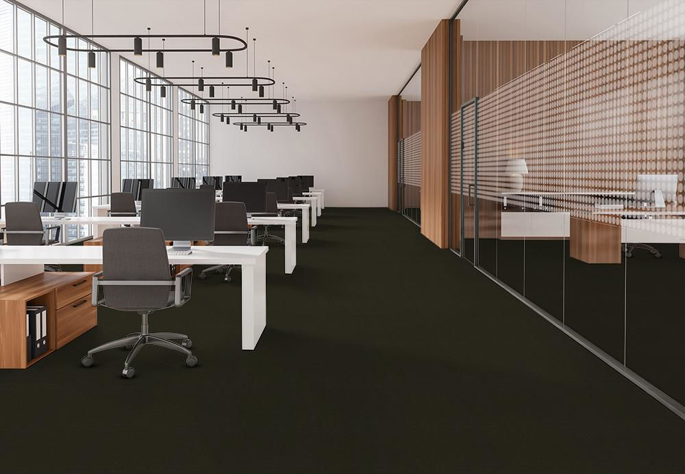 EF Contract - Uplink - 24 in. x 24 in. - Commercial Carpet Tile - Noir floor installation