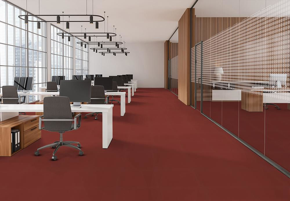 EF Contract - Colorburst - 24 in. x 24 in. - Commercial Carpet Tile - Crimson