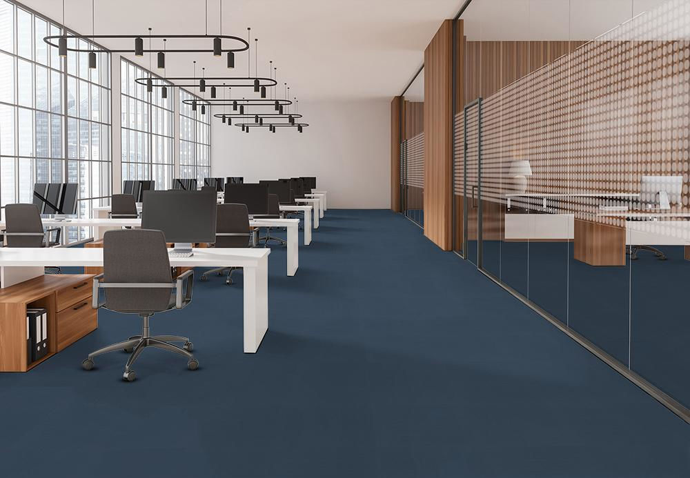 EF Contract - Colorburst - 24 in. x 24 in. - Commercial Carpet Tile - Matte Lake floor installation