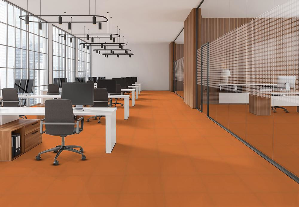 EF Contract - Colorburst - 24 in. x 24 in. - Commercial Carpet Tile - Sunburst floor installation